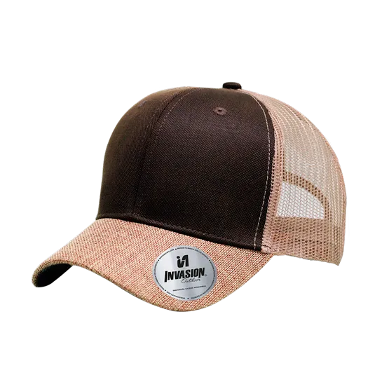 Gorra con red de polipropileno transpirable, ejemplo de gorras personalizadas frescas para uso diario en exteriores.