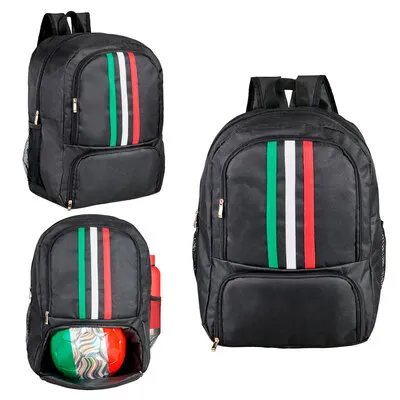 Mochila resistente con compartimentos múltiples y logotipo de artículos promocionales mundial 2026, perfecta para viajes o actividades deportivas.