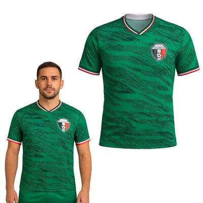 Playera ligera de algodón con estampado oficial tricolor para artículos promocionales mundial 2026, diseñada para brindar orgullo deportivo.